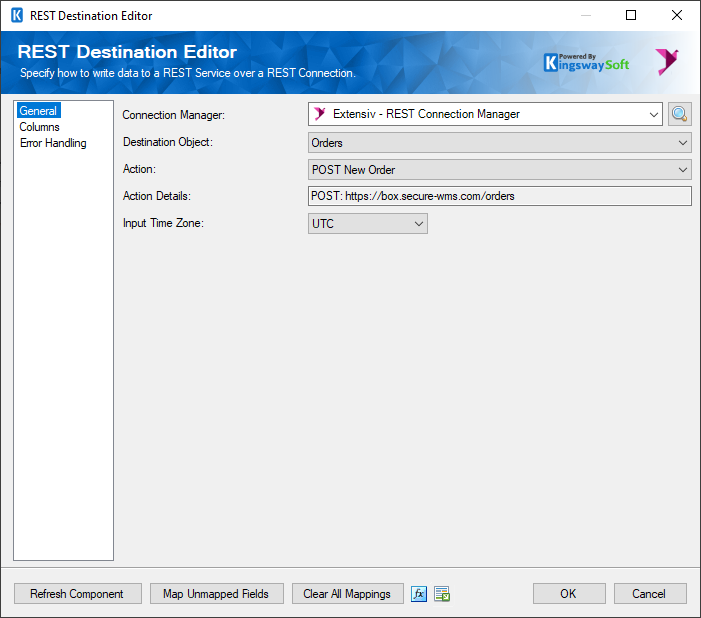 SSIS REST Extensiv Destination